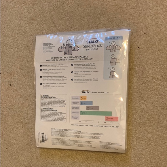 NB Halo SleepSack Swaddle - lullaby forest (cream with Animal Print) - Picture 2 of 2